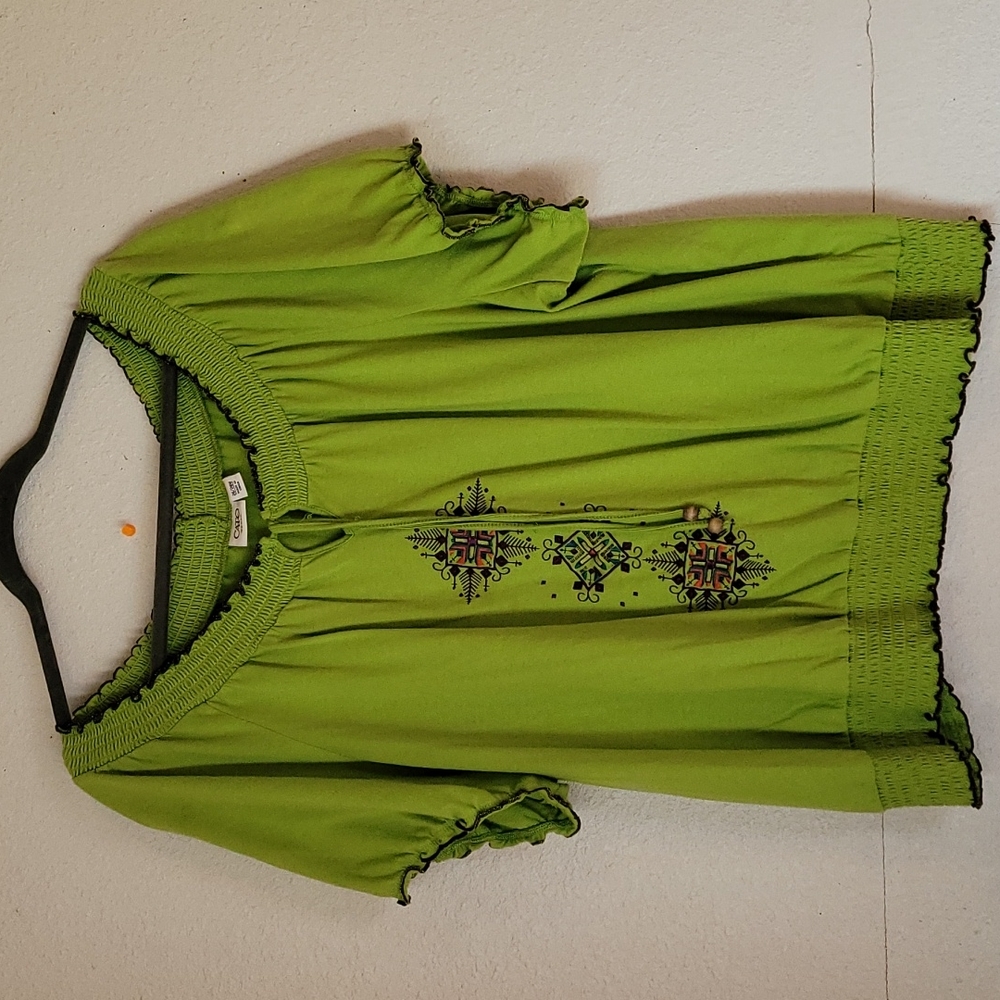 Cato Woman, Plus Size, 26/28W, Lime Green, Purple, Orange, Blue, Woman, Top